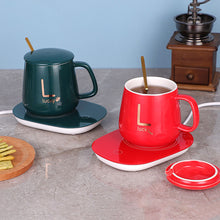 Load image into Gallery viewer, USB Power Suply Office Tea Coffee Cup Mug Desktop Warmer Cup Heater Thermostatic Coffee Milk Tea Cup Coaster Heating Mat