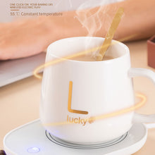 Load image into Gallery viewer, USB Power Suply Office Tea Coffee Cup Mug Desktop Warmer Cup Heater Thermostatic Coffee Milk Tea Cup Coaster Heating Mat