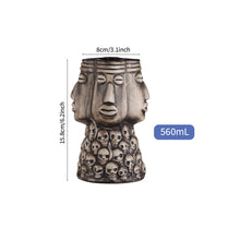 Load image into Gallery viewer, Hawaii Easter Island Tiki Cup Cocktail Cup Ceramic Porcelain Beer Wine Mug Party Cocktail Glass Cup Bar Decorations Gift