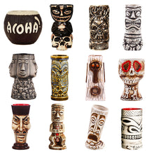Load image into Gallery viewer, Hawaii Easter Island Tiki Cup Cocktail Cup Ceramic Porcelain Beer Wine Mug Party Cocktail Glass Cup Bar Decorations Gift