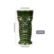 Load image into Gallery viewer, Hawaii Easter Island Tiki Cup Cocktail Cup Ceramic Porcelain Beer Wine Mug Party Cocktail Glass Cup Bar Decorations Gift