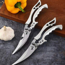 Load image into Gallery viewer, Multifunctional Kitchen Food Scissors Stainless Steel Powerful Chicken Bone Kitchen Shears Seafood Fish Scale Scissors Kitchen Tools
