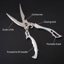 Load image into Gallery viewer, Multifunctional Kitchen Food Scissors Stainless Steel Powerful Chicken Bone Kitchen Shears Seafood Fish Scale Scissors Kitchen Tools