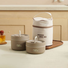 Load image into Gallery viewer, Stainless Steel Insulation Lunch Box Microwave Oven Thermal Bento Box Double-layer Leak-Proof Lunch Container Food Jar Lunchbox