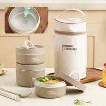 Load image into Gallery viewer, Stainless Steel Insulation Lunch Box Microwave Oven Thermal Bento Box Double-layer Leak-Proof Lunch Container Food Jar Lunchbox