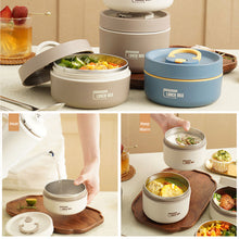 Load image into Gallery viewer, Stainless Steel Insulation Lunch Box Microwave Oven Thermal Bento Box Double-layer Leak-Proof Lunch Container Food Jar Lunchbox