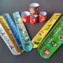 Load image into Gallery viewer, 5/10pcs Christmas Slap Bracelet Cartoon Santa Elk Snowflakes Wrist Strap Kid Friendship Couples Bracelets New Year Party Decoration