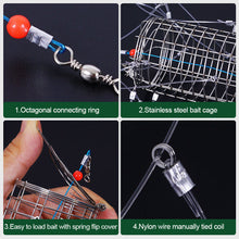 Load image into Gallery viewer, 1PC Stainless Steel Crab Trap Bait Cage Tiny Lobster Fishing Tool Lure Trap Feeder Fishing Accessories
