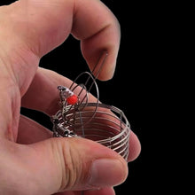 Load image into Gallery viewer, 1PC Stainless Steel Metal Nest Punch Fishing Bait Catcher Outdoor Fishing Accessories With Pins And Figure Eight Rings