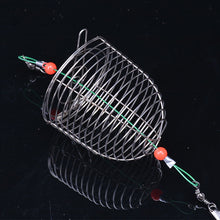 Load image into Gallery viewer, 1PC Stainless Steel Metal Nest Punch Fishing Bait Catcher Outdoor Fishing Accessories With Pins And Figure Eight Rings
