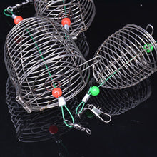Load image into Gallery viewer, 1PC Stainless Steel Metal Nest Punch Fishing Bait Catcher Outdoor Fishing Accessories With Pins And Figure Eight Rings