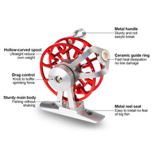 Load image into Gallery viewer, All-Metal Front Wheel Portable Super Light Ice Fishing Spinning Wheel Live Fish Buckle Winter Outdoor Tackle Accessories