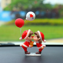 Load image into Gallery viewer, 2Pcs/Set Cartoon Couple with Bench Car Dashboard Doll Balloon LoveLy House Christmas Tree Ornament Decoration Auto Interior Accessories for Gift