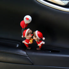 Load image into Gallery viewer, 2Pcs/Set Cartoon Couple with Bench Car Dashboard Doll Balloon LoveLy House Christmas Tree Ornament Decoration Auto Interior Accessories for Gift