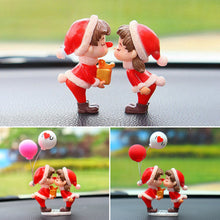 Load image into Gallery viewer, 2Pcs/Set Cartoon Couple with Bench Car Dashboard Doll Balloon LoveLy House Christmas Tree Ornament Decoration Auto Interior Accessories for Gift
