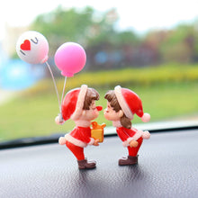 Load image into Gallery viewer, 2Pcs/Set Cartoon Couple with Bench Car Dashboard Doll Balloon LoveLy House Christmas Tree Ornament Decoration Auto Interior Accessories for Gift