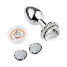 Load image into Gallery viewer, Wireless Remote Control Metal Luminous Anal Plug Prostate Massage Butt Plug with LED Anal Tail Sex Toy Adult Products for Women