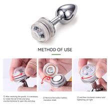 Load image into Gallery viewer, Wireless Remote Control Metal Luminous Anal Plug Prostate Massage Butt Plug with LED Anal Tail Sex Toy Adult Products for Women