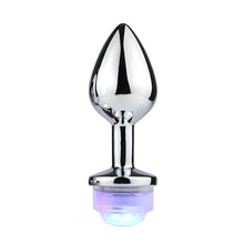 Load image into Gallery viewer, Wireless Remote Control Metal Luminous Anal Plug Prostate Massage Butt Plug with LED Anal Tail Sex Toy Adult Products for Women