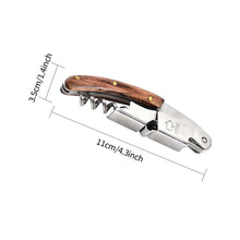 Load image into Gallery viewer, Stainless Steel Wine Opener Professional Waiters Corkscrew Beer Bottle Opener And Foil Cutter Gift For Wine Lover