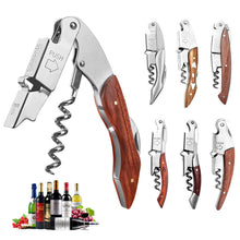 Load image into Gallery viewer, Stainless Steel Wine Opener Professional Waiters Corkscrew Beer Bottle Opener And Foil Cutter Gift For Wine Lover