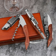 Load image into Gallery viewer, Stainless Steel Wine Opener Professional Waiters Corkscrew Beer Bottle Opener And Foil Cutter Gift For Wine Lover