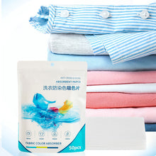 Load image into Gallery viewer, 50Pcs/Bag Laundry Tablets Laundry Paper Anti-Staining Clothes Sheets Anti-String Mixing Color Absorption Washing Accessories