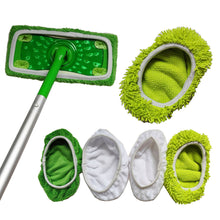 Load image into Gallery viewer, Thickened Elastic Band Flat Mop Pads Coral Fleece/Microfiber/Chenille Replacement Rotary Sweeper Mop Washable Wet Mopping Cloth for Floor Cleaning