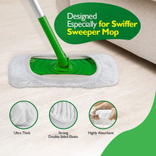 Load image into Gallery viewer, Thickened Elastic Band Flat Mop Pads Coral Fleece/Microfiber/Chenille Replacement Rotary Sweeper Mop Washable Wet Mopping Cloth for Floor Cleaning