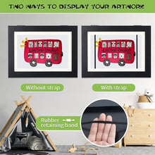 Load image into Gallery viewer, A4 Children Art Frame Wooden Magnetic Front Open Frametory for Poster Photo Drawing Paintings Pictures Display Home Decor