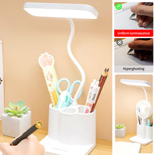 Load image into Gallery viewer, Dimmable LED USB Learning Bedside Reading Night Light LED Desk Lamp Eye Protection Desk For College Student Dormitory Bedroom