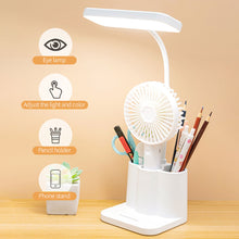 Load image into Gallery viewer, Dimmable LED USB Learning Bedside Reading Night Light LED Desk Lamp Eye Protection Desk For College Student Dormitory Bedroom
