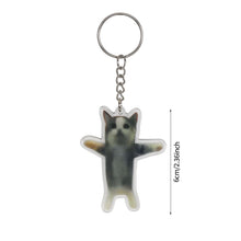 Load image into Gallery viewer, Happy Banana Cat Key Chain Mobile Phone Chain Keyring Student Gift Funny Cat Bag Pendant Lanyard Happy Cat Keychain