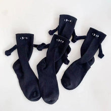 Load image into Gallery viewer, 1 Pair Fashion Funny Creative Magnetic Attraction Hands Black White Cartoon Eyes Couples Socks Celebrity Couple Socks