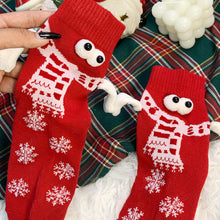 Load image into Gallery viewer, 1 Pair Fashion Christmas Funny Creative Magnetic Attraction Hands Black White Cartoon Eyes Couples Socks Celebrity Couple Socks