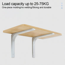 Load image into Gallery viewer, 1Pc Shelf Support Thickened Wall Mounted Shelf Bracket Multifunctional Triangular L-shaped Space Saving Fixed Bracket Furniture