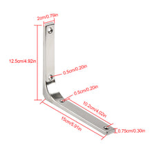 Load image into Gallery viewer, 1Pc Shelf Support Thickened Wall Mounted Shelf Bracket Multifunctional Triangular L-shaped Space Saving Fixed Bracket Furniture