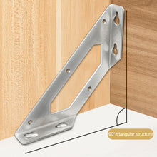 Load image into Gallery viewer, Right Angle Thickened Fixed Triangle Bracket Right Angle Bracket Fastener Chairs Bookshelves Doors Table Legs Tool Parts