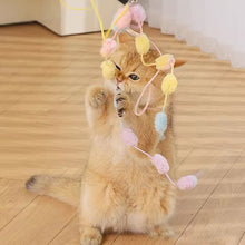 Load image into Gallery viewer, 1Pc Funny Feather Cat Plush Teaser Wand with Bell Pet Interactive Feather Toys Cat Stick Toy for Kitten Catching Toy Playing Teaser Cat Supplies