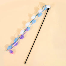 Load image into Gallery viewer, 1Pc Funny Feather Cat Plush Teaser Wand with Bell Pet Interactive Feather Toys Cat Stick Toy for Kitten Catching Toy Playing Teaser Cat Supplies