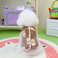 Load image into Gallery viewer, Winter Warm Dog Vest Soft Fleece with Bear Doll Pet Clothes for Small Medium Dogs Coats Chihuahua Jacket French Bulldog Costumes
