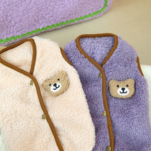 Load image into Gallery viewer, Winter Warm Dog Vest Soft Fleece with Bear Doll Pet Clothes for Small Medium Dogs Coats Chihuahua Jacket French Bulldog Costumes