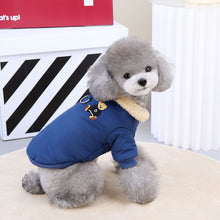 Load image into Gallery viewer, Pet Dog Lapel Coat Dog Cat Clothes Dog Autumn Winter Clothes Teddy Beagle Clothing Sweater Fleece Sweater Dog Clothes Pet Coat
