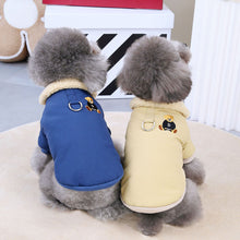 Load image into Gallery viewer, Pet Dog Lapel Coat Dog Cat Clothes Dog Autumn Winter Clothes Teddy Beagle Clothing Sweater Fleece Sweater Dog Clothes Pet Coat
