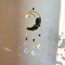 Load image into Gallery viewer, Dreamcatcher Suncatcher Crystal Prism Ball Gold Moon Star Rainbow Sun Catcher Indoor Window Car Hanging Garden Decoration Gift