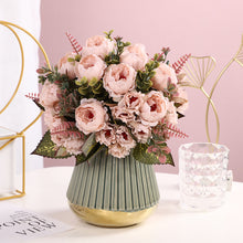 Load image into Gallery viewer, Artificial Peony Flowers Bouquet Set Hand Bouquet Ins Style Artificial Flower for Table Wedding Hotel Banquet Home Decoration