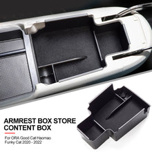 Load image into Gallery viewer, Car Center Armrest Storage Box Flocking Organizer Containers Interior Accessories For ORA Good Cat Haomao Funky Cat 2020 - 2022
