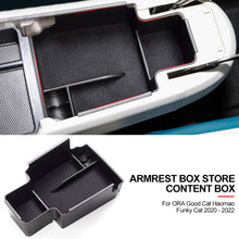 Load image into Gallery viewer, Car Center Armrest Storage Box Flocking Organizer Containers Interior Accessories For ORA Good Cat Haomao Funky Cat 2020 - 2022