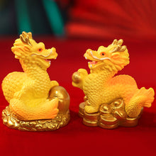 Load image into Gallery viewer, New Year Gift Figurine Miniature Golden Dragon Micro Landscape Ornaments Car Interior Decoration Home Office Desk Accessories Room Decor