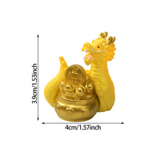 Load image into Gallery viewer, New Year Gift Figurine Miniature Golden Dragon Micro Landscape Ornaments Car Interior Decoration Home Office Desk Accessories Room Decor